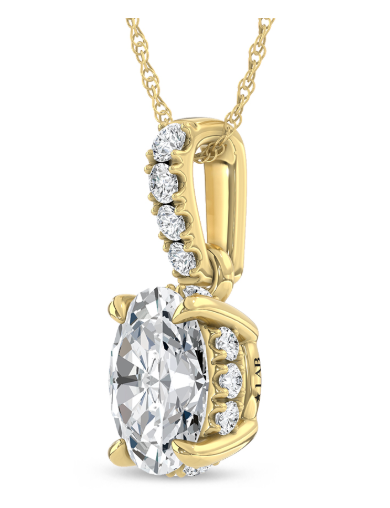 14K Yellow Gold Lab Grown Diamond 1/2 Ct.Tw. Fashion Pendant